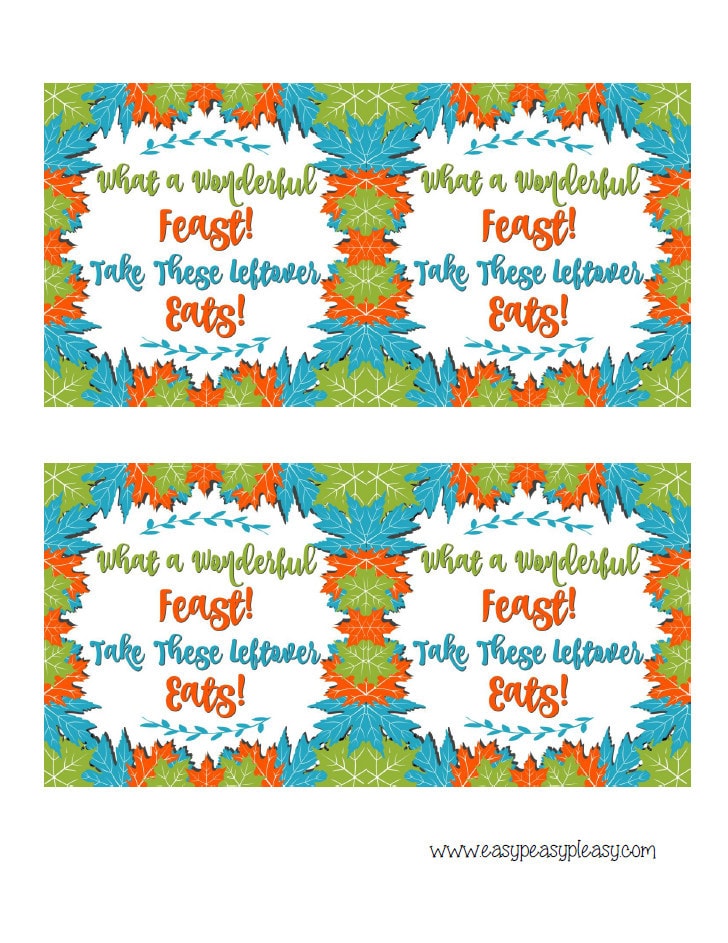 Free Printable Thanksgiving Leftover Labels – Casa Watkins Living