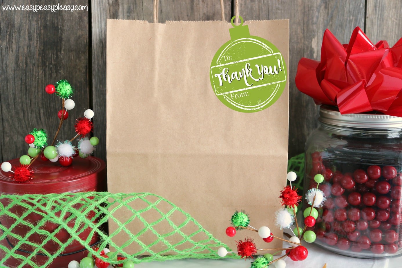 Free Printable Holiday Hostess Gift Tags - Easy Peasy Pleasy