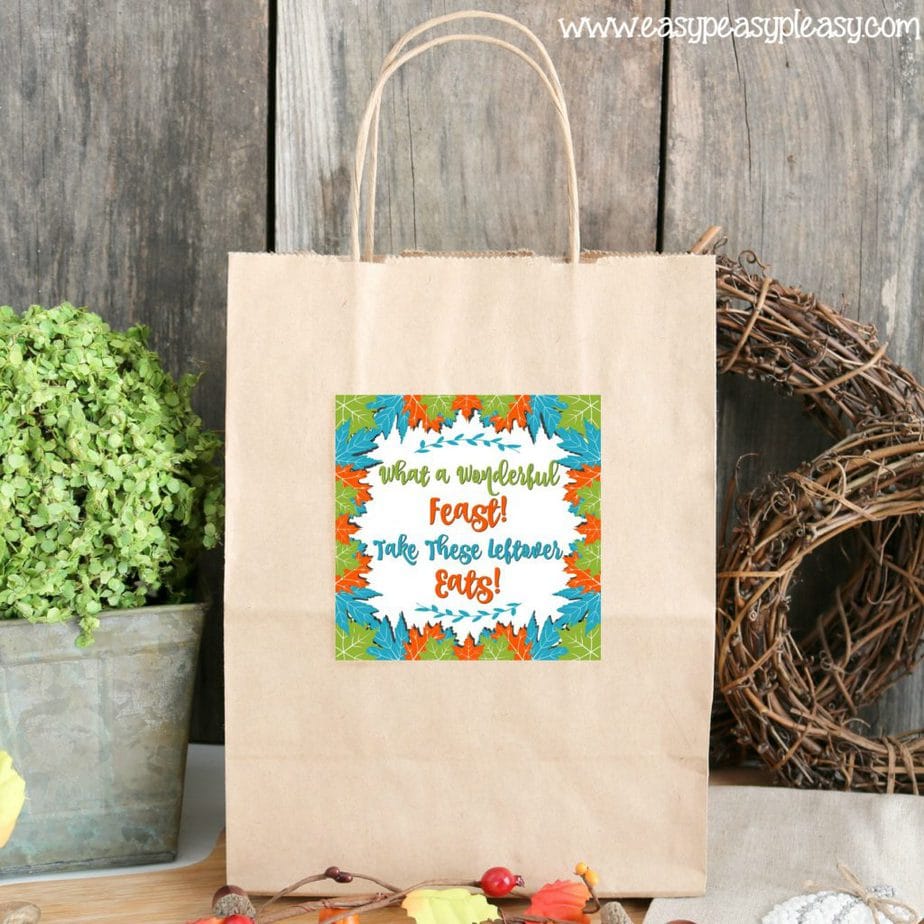 Free Printable Thanksgiving Leftovers Gift Tags - Easy Peasy Pleasy