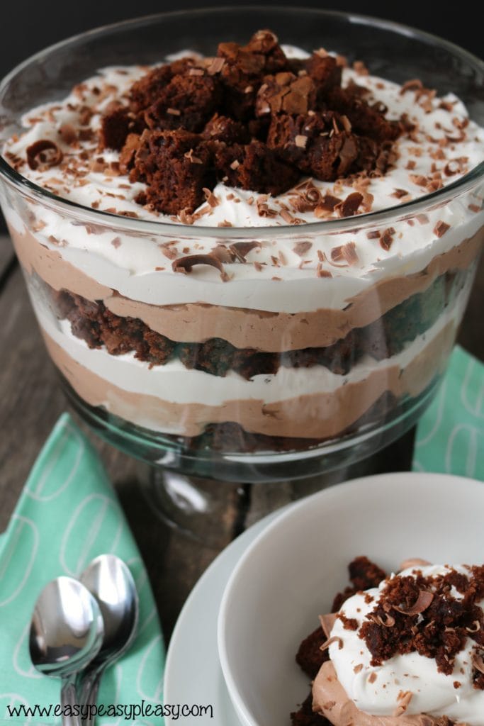 Deliciously Easy Chocolate Brownie Trifle Easy Peasy Pleasy 