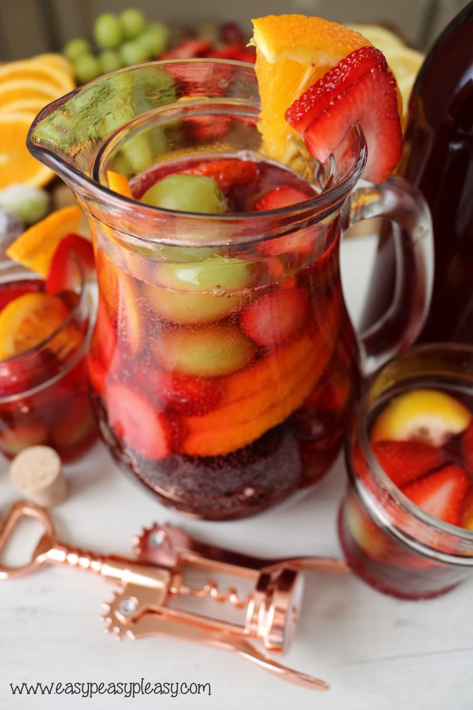 Quick, easy and deliciously fruity Sangria Recipe.