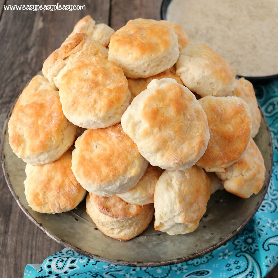 These mouthwatering homemade biscuits are made using only 4 ingredients and they turn out fluffy and delicious every time. Pops taught me hands on and I'm sharing his recipe with you.