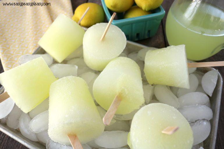 Refreshingly Delicious and Super Easy homemade popsicles in a cup. Check out the easy steps to making these homemade lemonade popsicles using only 2 ingredients and only 3 supplies.
