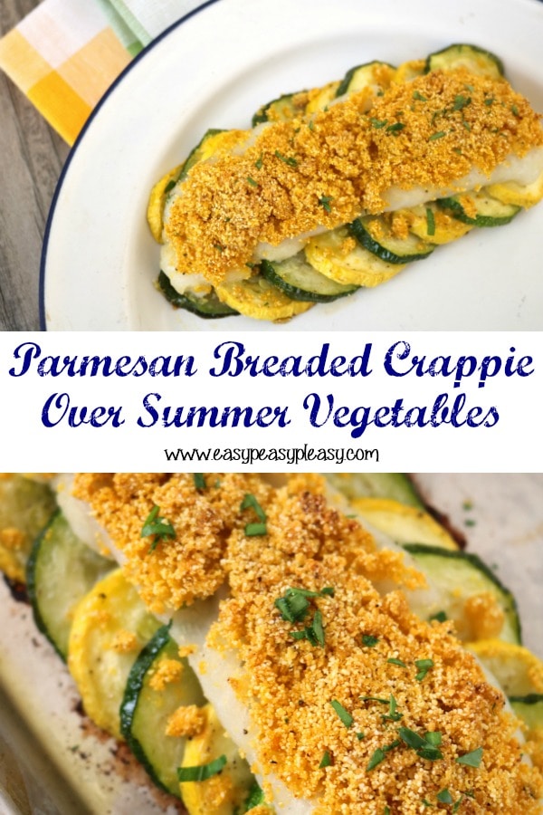 It's the catch of the day. See how Mississippi Crappie meets Arkansas in this flaky buttery Parmesan Breaded Crappie Over Summer Vegetables.
