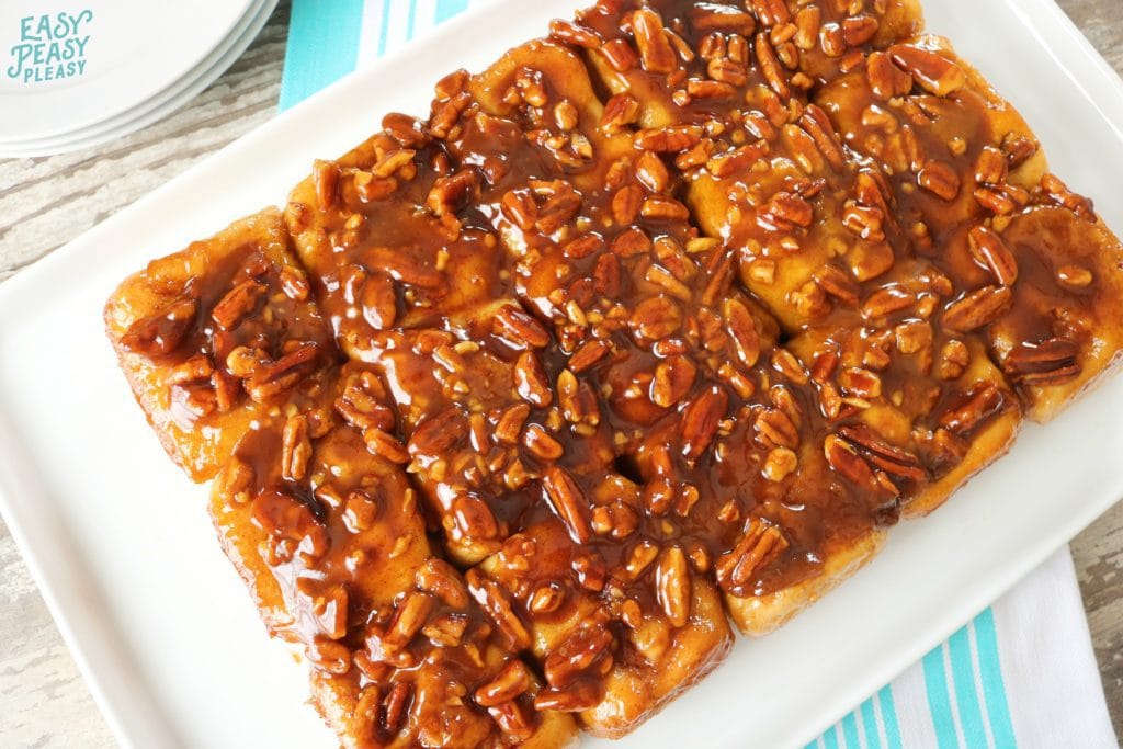 Easy Sticky Caramel Pecan Rolls Easy Peasy Pleasy
