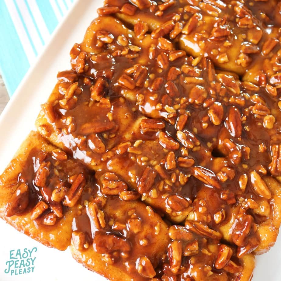 Prep ahead super easy Caramel Pecan Sticky Rolls.