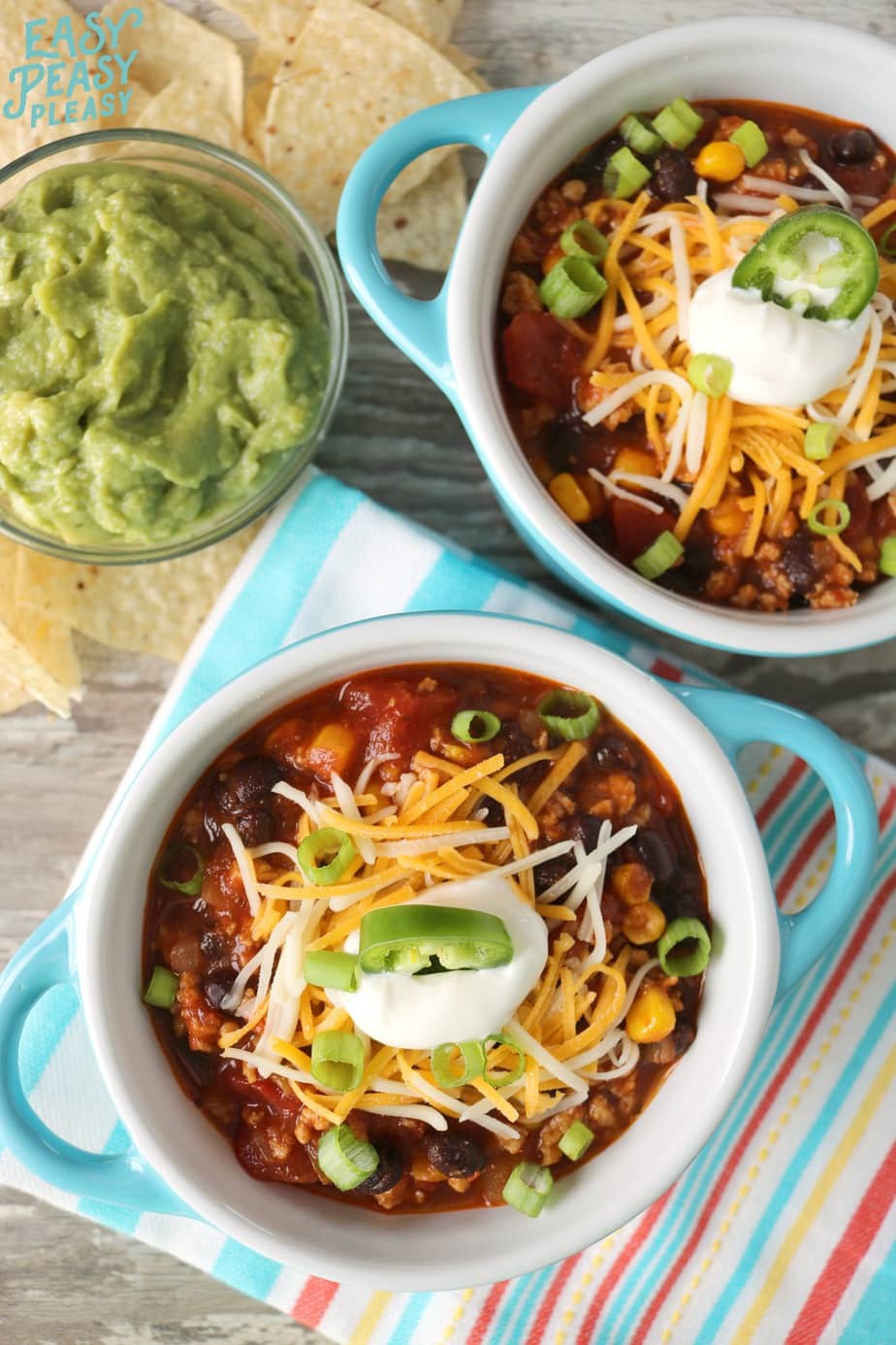 This Chicken Chili is the perfect easy weeknight meal your whole family will love.