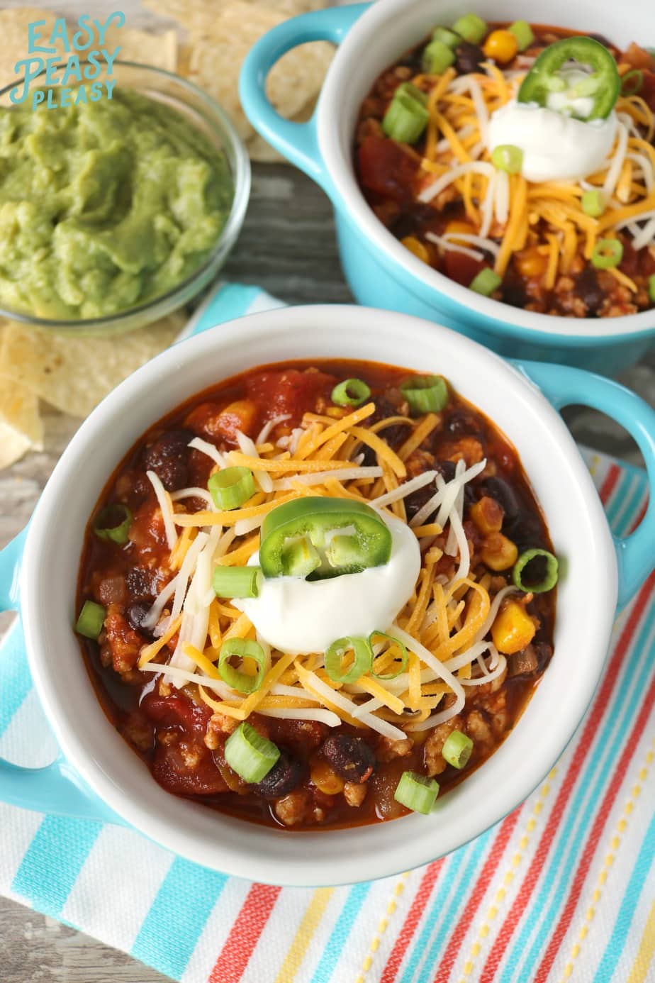 Weeknights just got easier and tastier with this Chicken Chili Recipe.