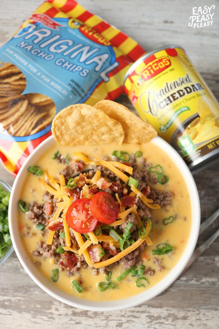 AD Ricos Bacon Cheeseburger Soup will warm your soul and make meal prep easy with this super easy freezer meal.