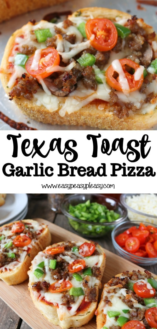 Make weeknight meals super easy and fun for the whole family with a box of Texas Toast Garlic Bread. Make the toppings super easy or even easier for 10 minute pizzas.