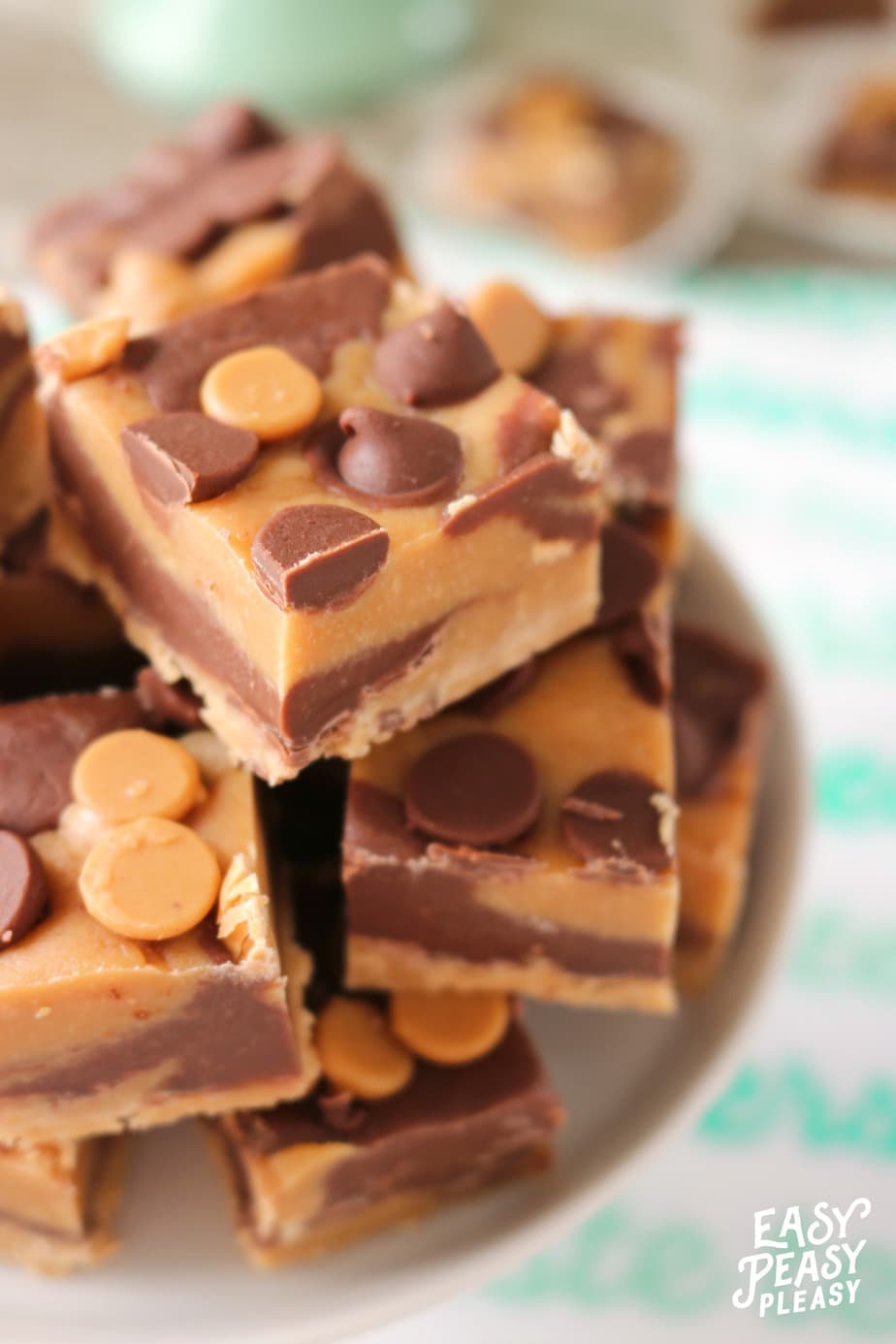 3 Ingredient M&M Fudge - Mrs Happy Homemaker