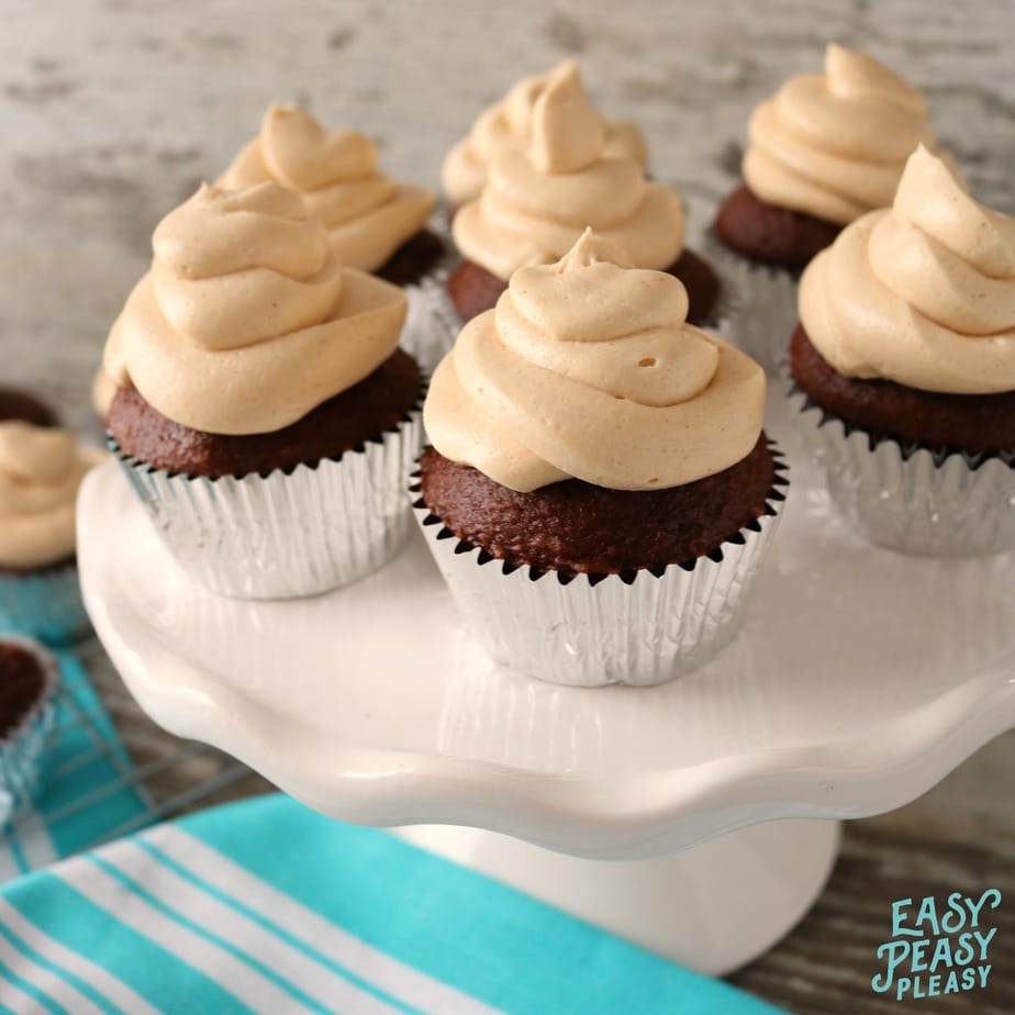 Only 4 Ingredients to the best Peanut Butter Frosting. This frosting will take a boxed cake mix to the next level.