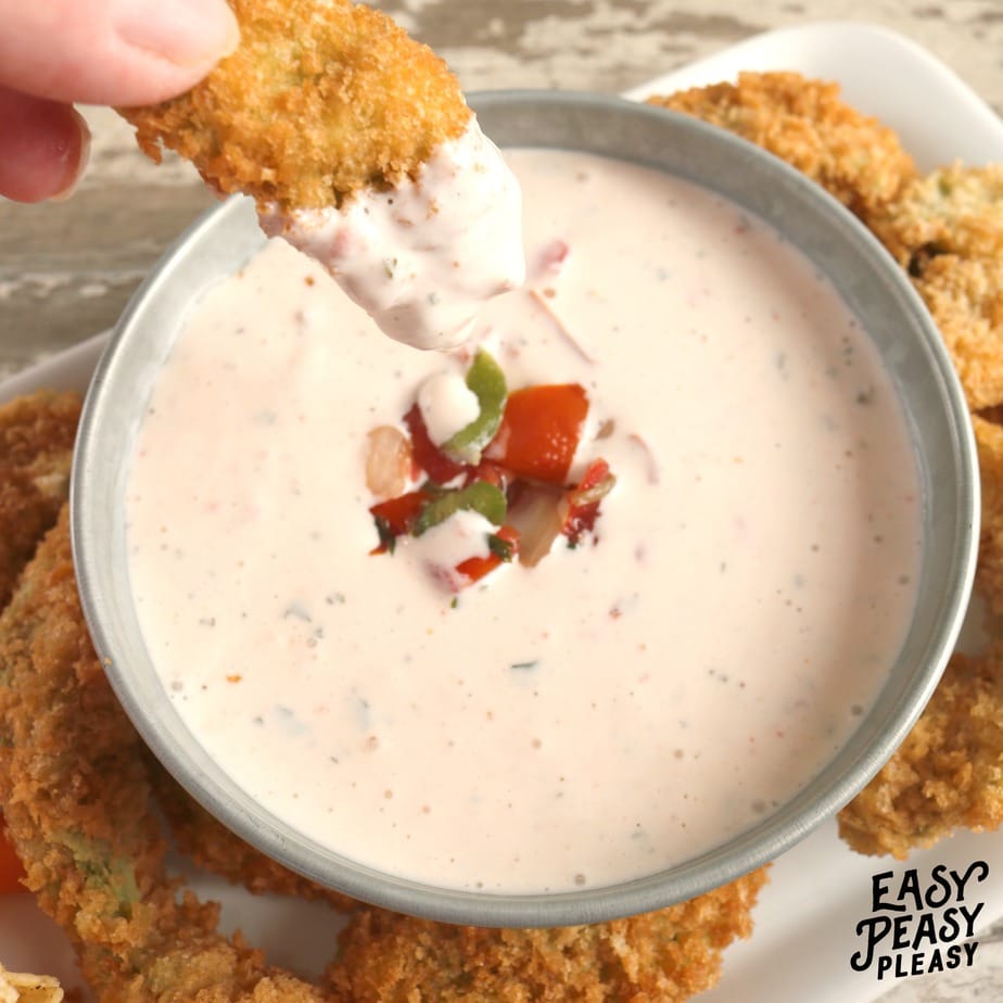 Quick and easy Spicy Ranch Dip with Pico De Gallo.