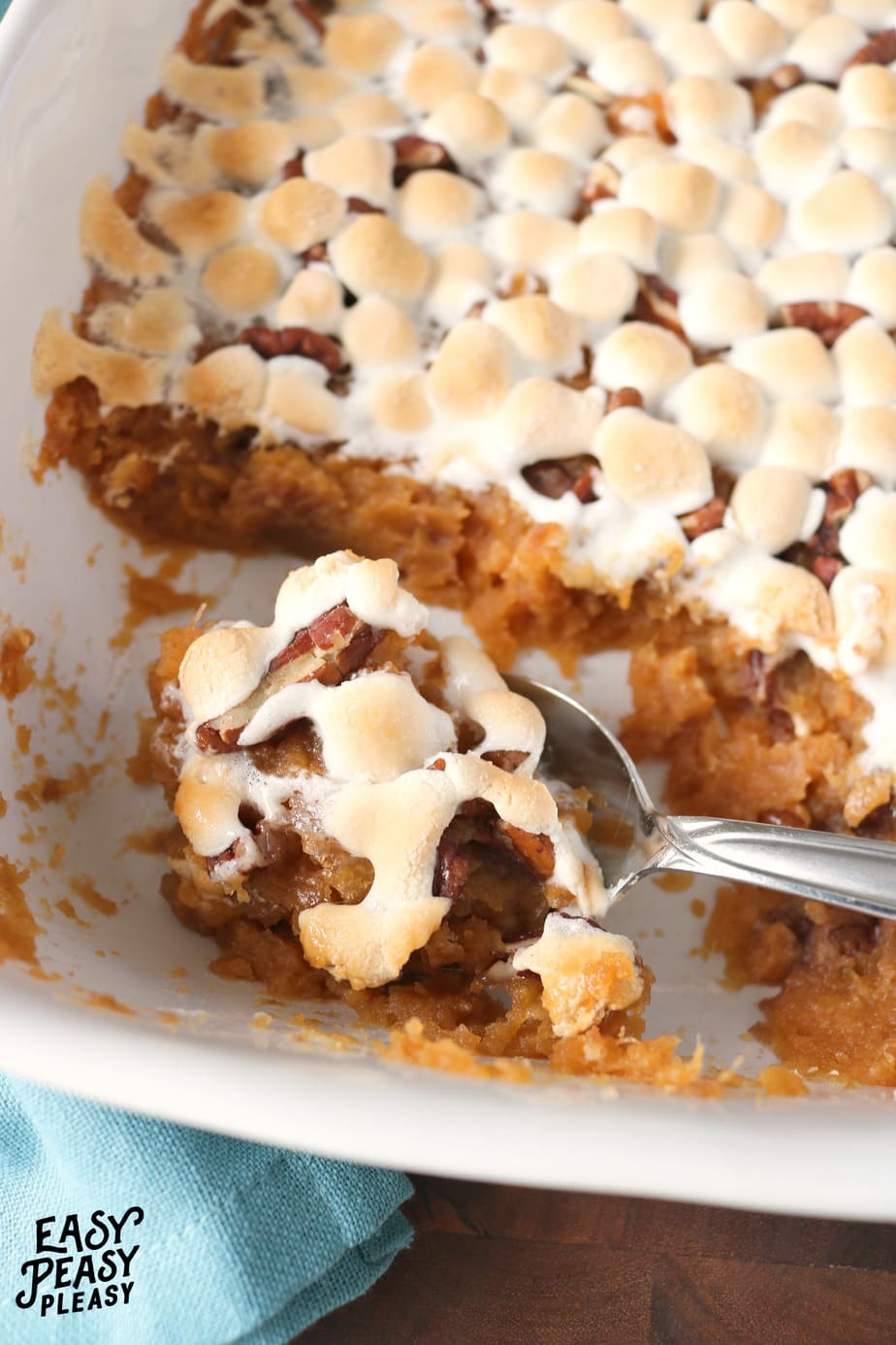Simple but exquisite, this sweet potato casserole will be the talk of of the meal at your next holiday gathering.