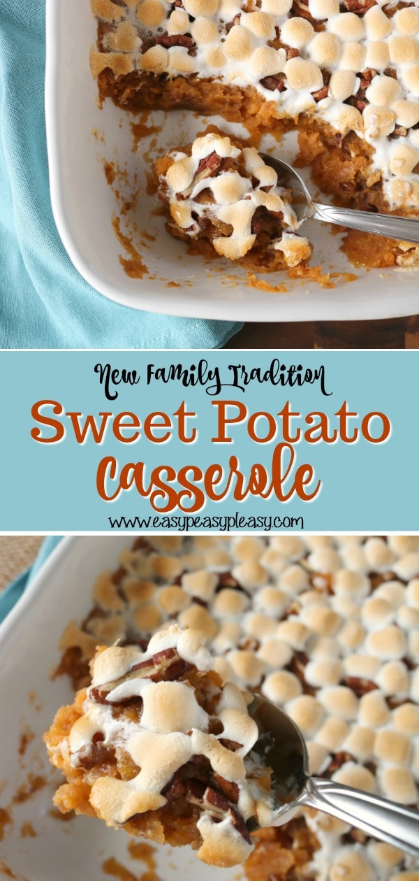 This sweet potato casserole made a new family tradition to our holiday menu. Its become a new favorite Thanksgiving recipe and Christmas recipe. #sweetpotato #sweetpotatocasserole #recipe #Christmasrecipe #thanksgivingrecipe