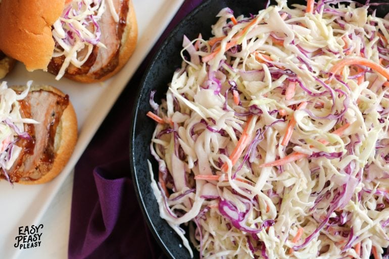 Southern Style Quick and Easy Traditional Coleslaw Recipe