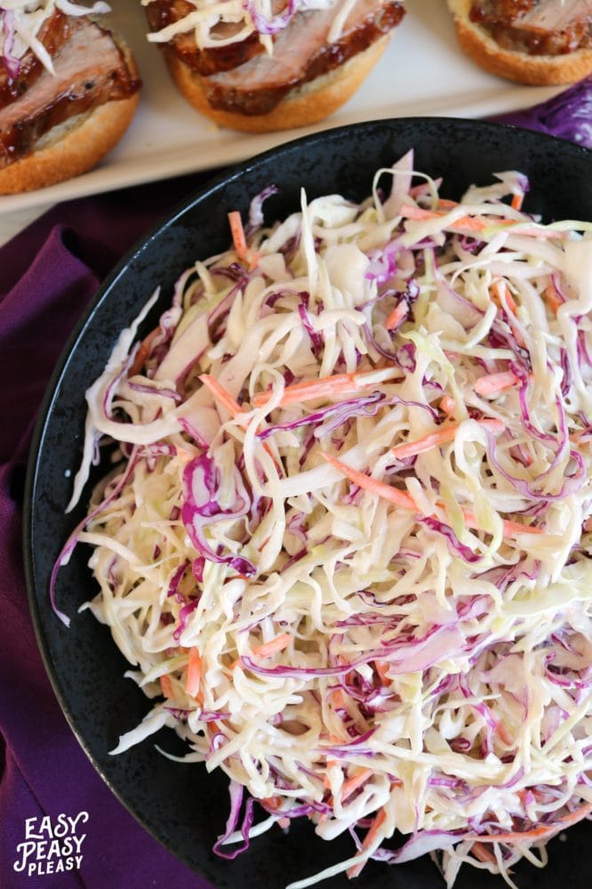 Easy Traditional Coleslaw Perfect for a Cookout - Easy Peasy Pleasy