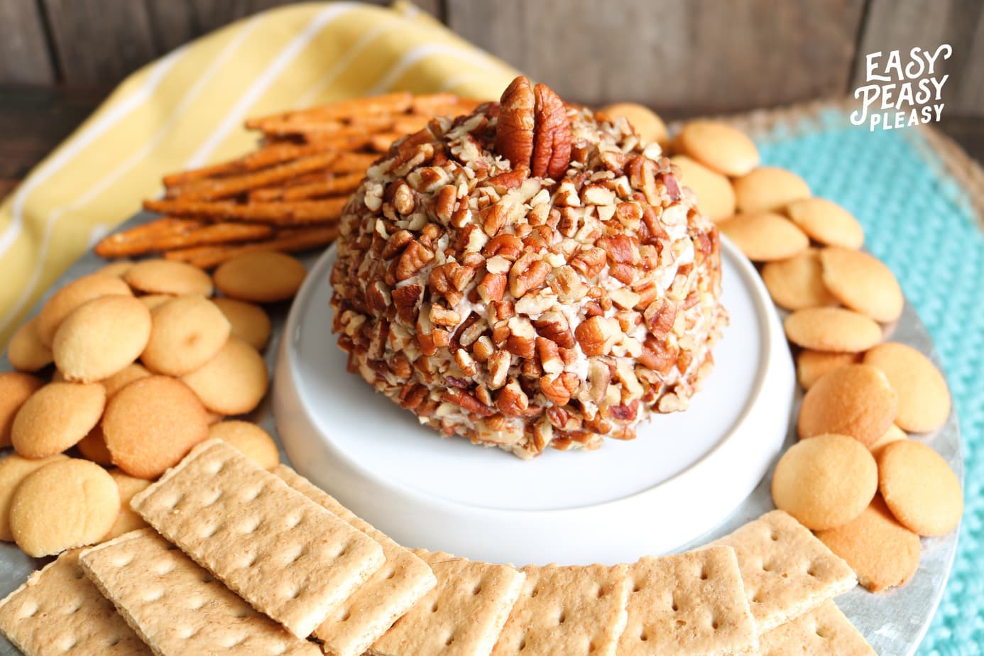 Pumpkin Spice Cheese Ball using 4 Ingredients - Easy Peasy Pleasy