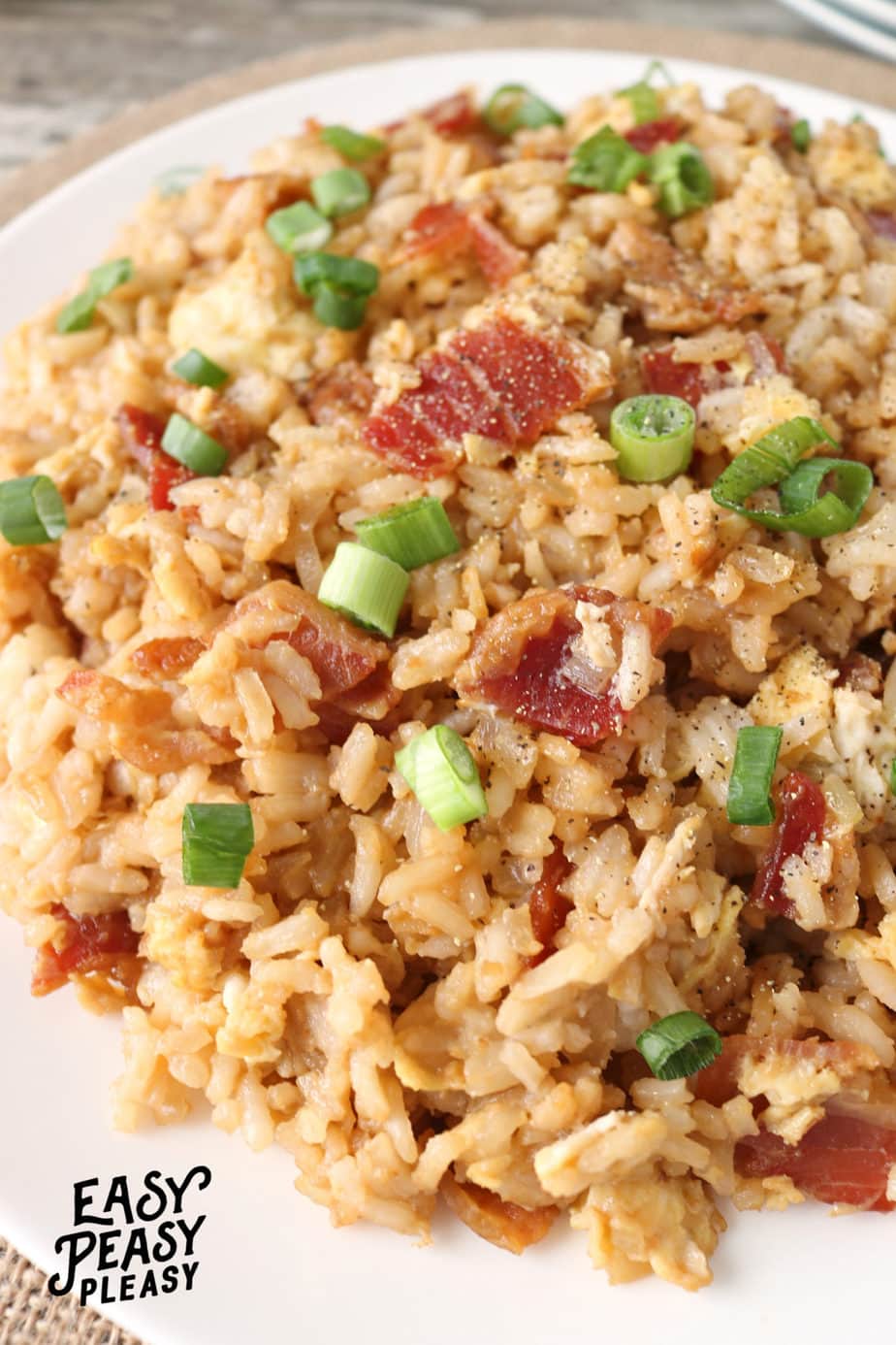Bacon and Egg Fried Rice Made Easy Easy Peasy Pleasy