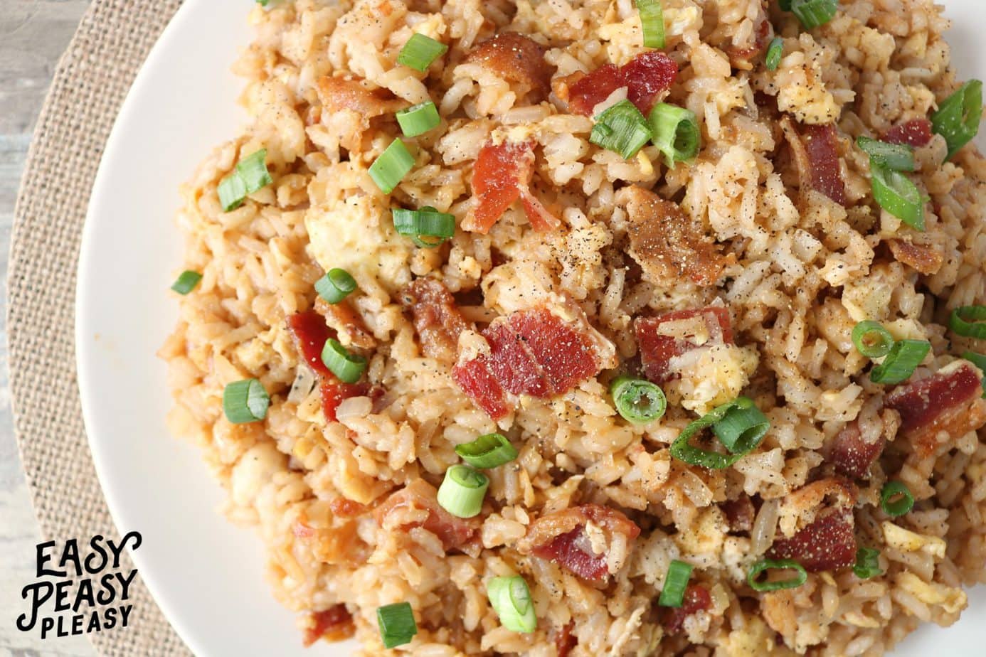 Bacon and Egg Fried Rice Made Easy Easy Peasy Pleasy