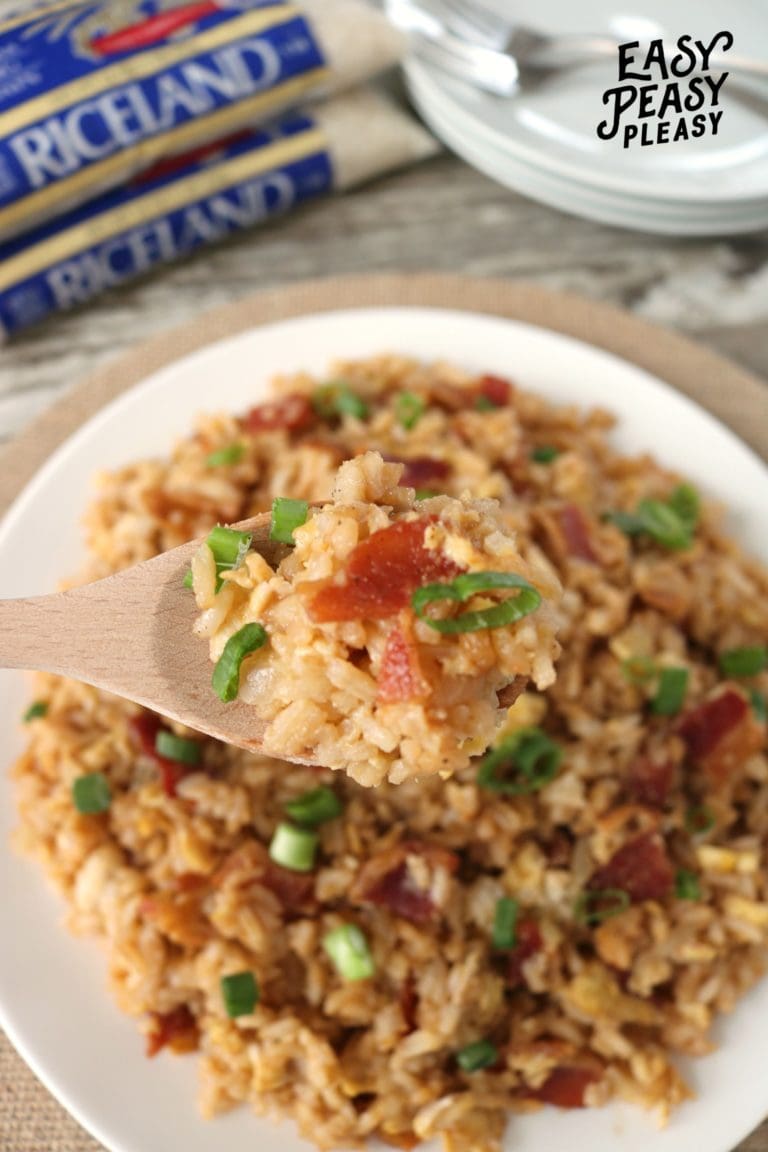 Bacon and Egg Fried Rice Made Easy - Easy Peasy Pleasy