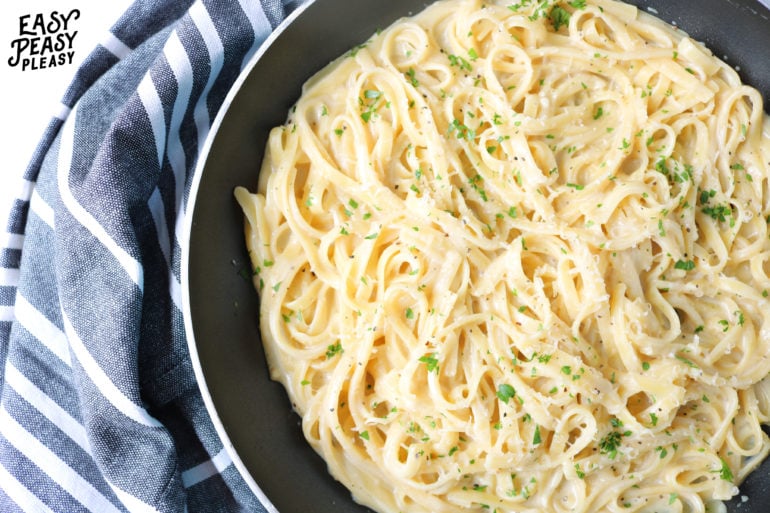 Cook up this easy One Pan Fettuccine in 20 minutes.