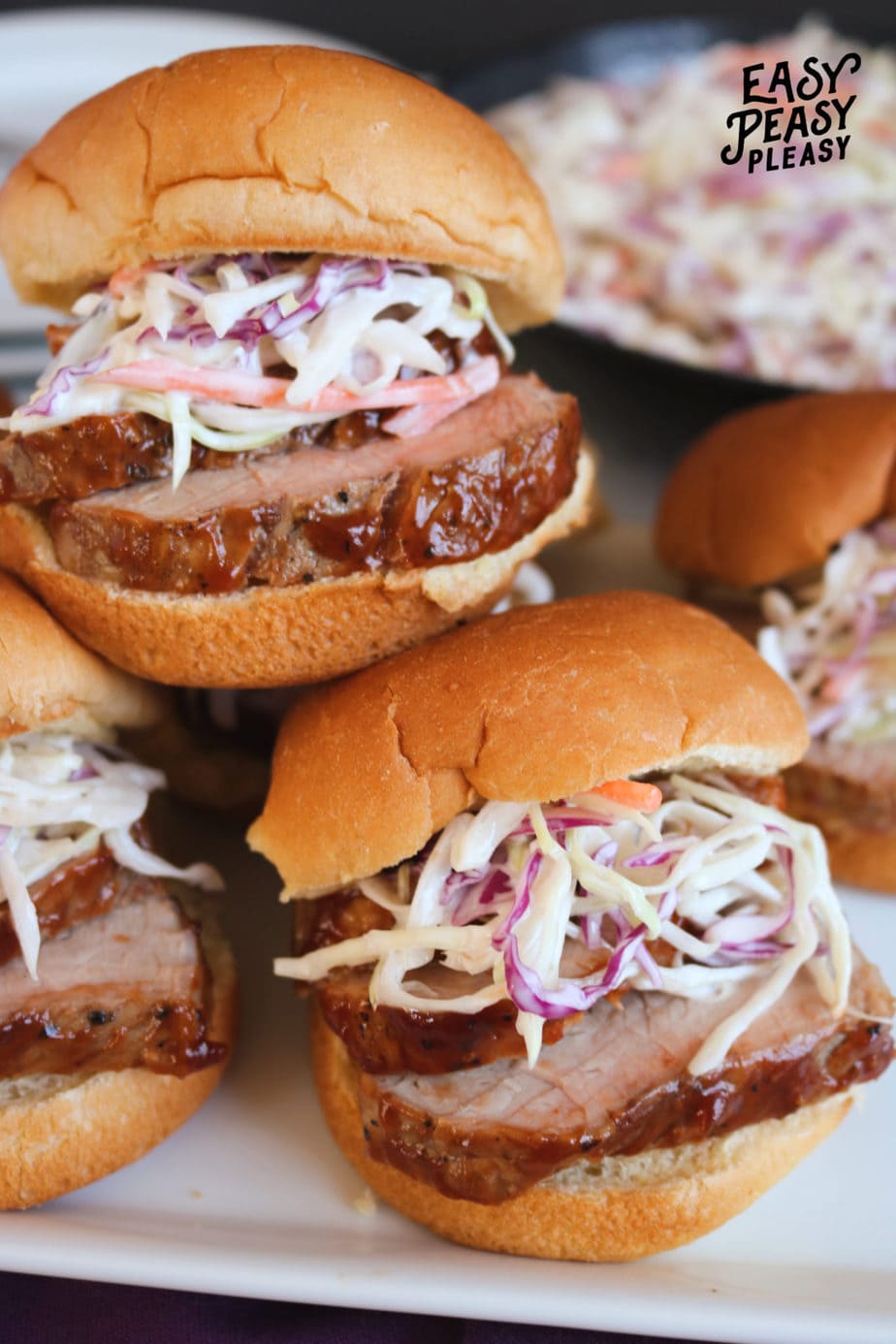 Easy BBQ Pork Tenderloin Sliders Easy Peasy Pleasy