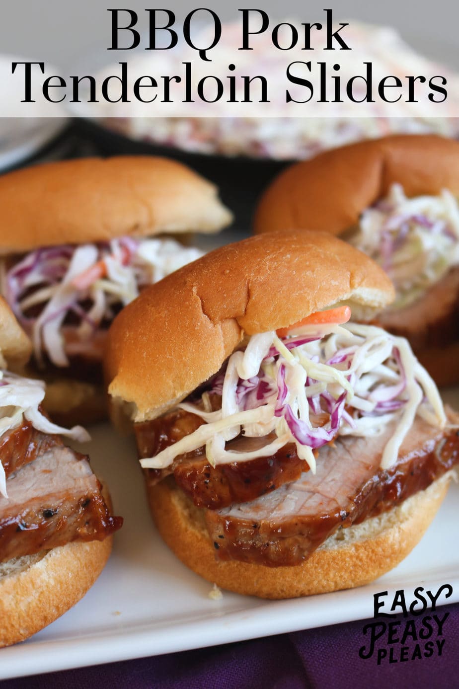 Easy BBQ Pork Tenderloin Sliders Easy Peasy Pleasy