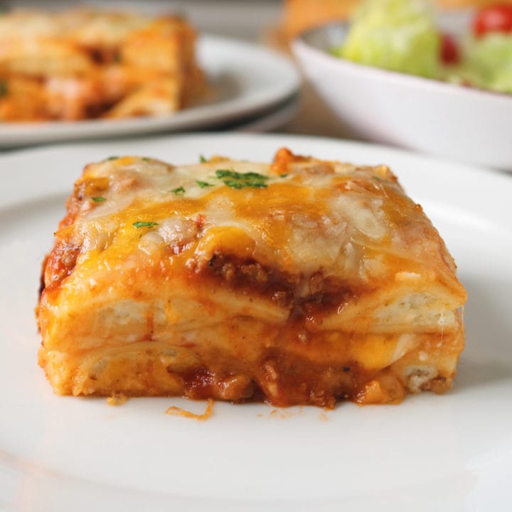 Lazy Lasagna using Ravioli to easily feed your family any night of the week