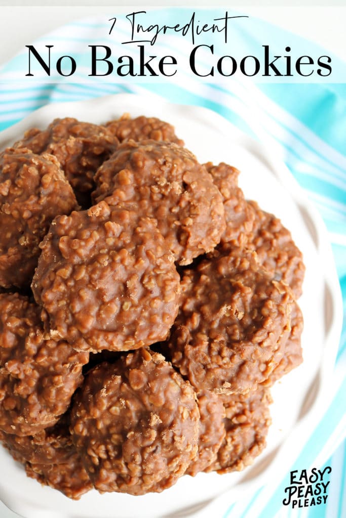 No Bake Cookies Using only 7 Ingredients and a microwave.