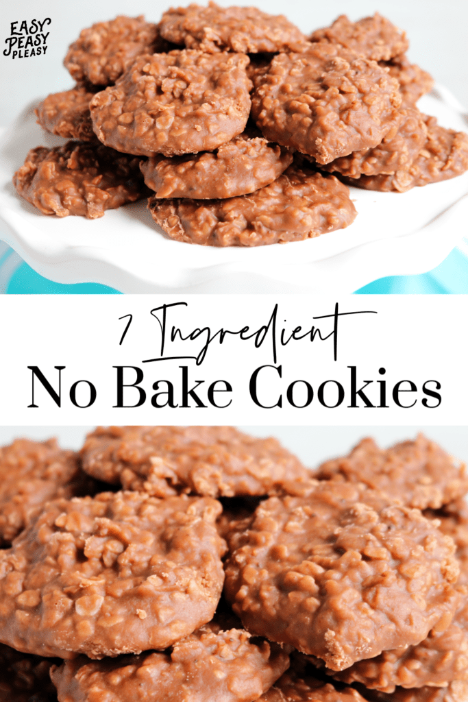 No Bake Cookies Using only 7 ingredients and a microwave. Perfect cookie to get the kids involved.