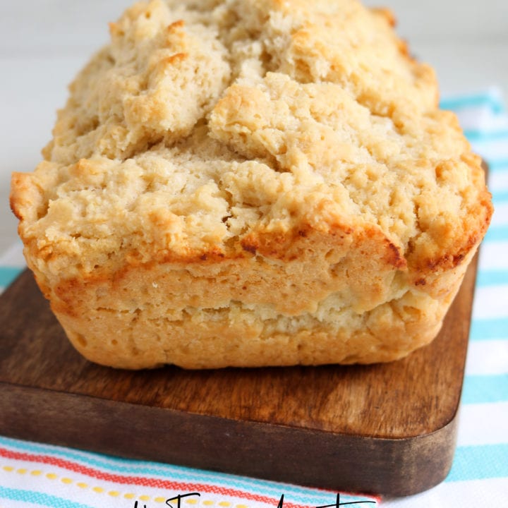 No yeast needed with this rustic Beer Bread recipe using only 4 ingredients.