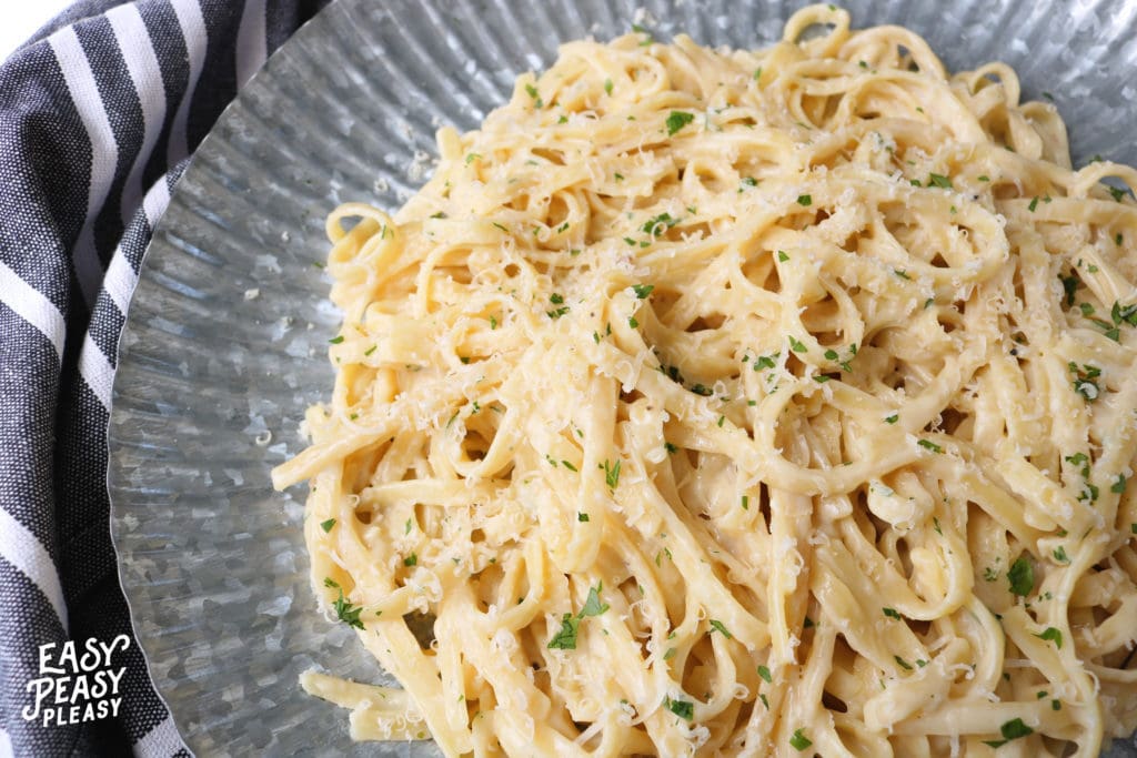 One Pan Fettuccine is the perfect 20 minute recipe for any night of the week.