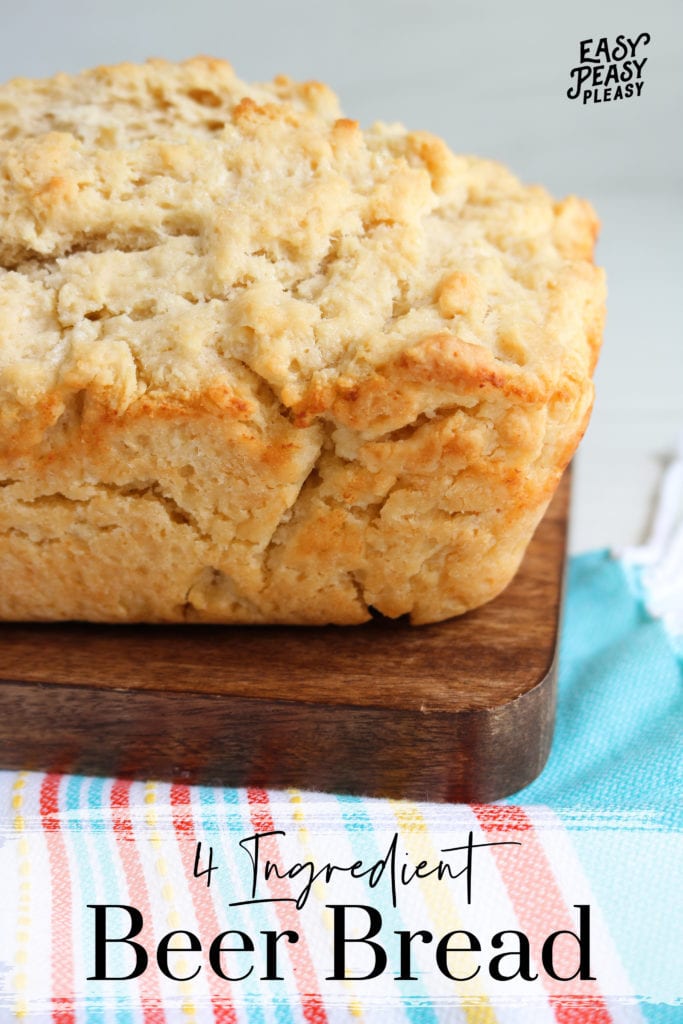 Rustic Beer Bread uses only 4 ingredients and you don't need yeast.