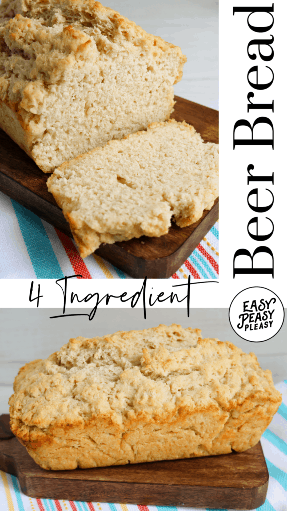 This 4 ingredient Beer Bread recipe is yeast free.