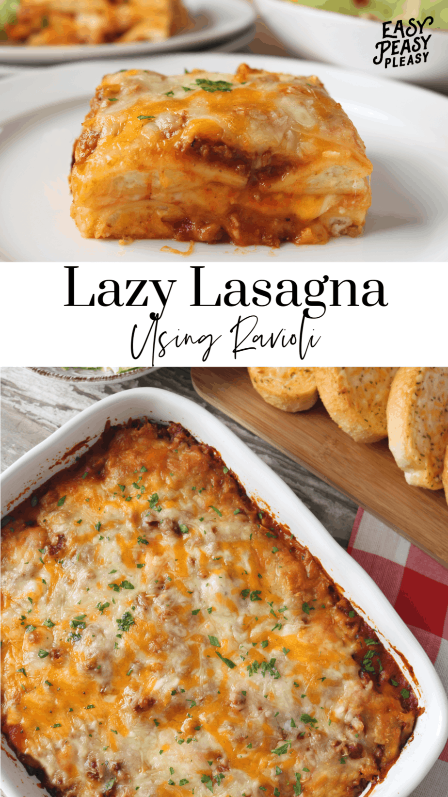 Lazy Lasagna Ravioli Using 5 Ingredients - Easy Peasy Pleasy