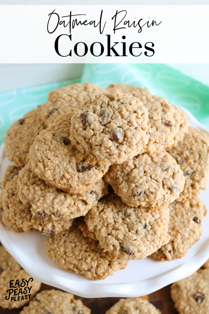 Oatmeal Raisin Cookies that are soft and chewy and your whole family will love.