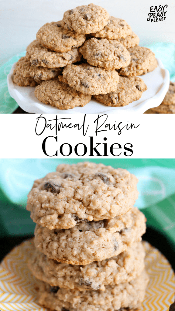 Soft Batch Oatmeal Raisin Cookies using your pantry staples for a satisfying sweet treat that your family will devour.